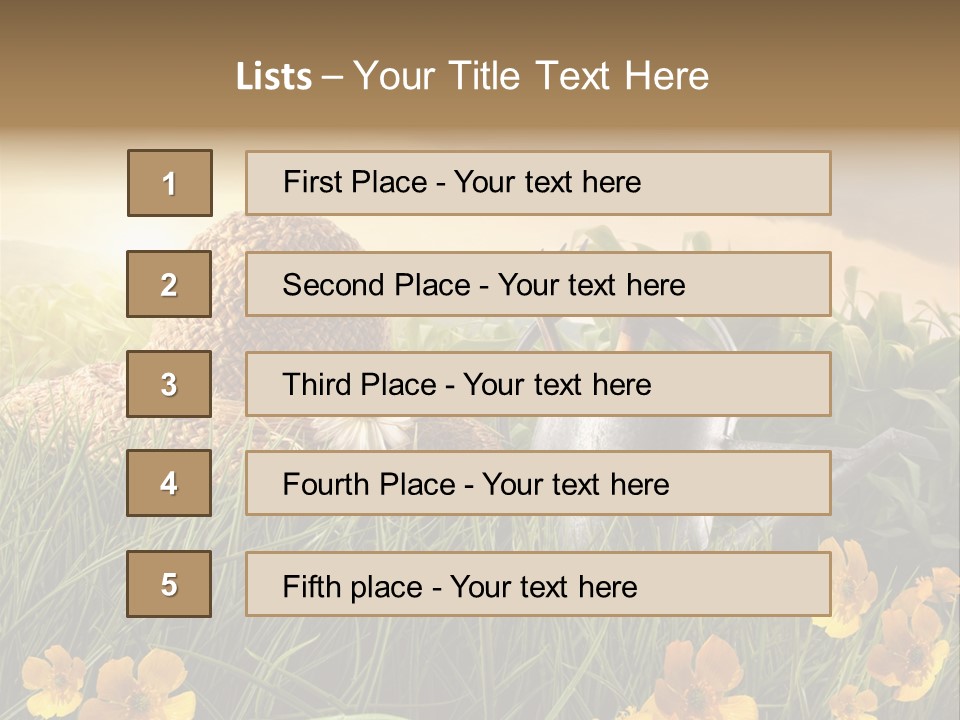 Colorful Summertime Plant PowerPoint Template