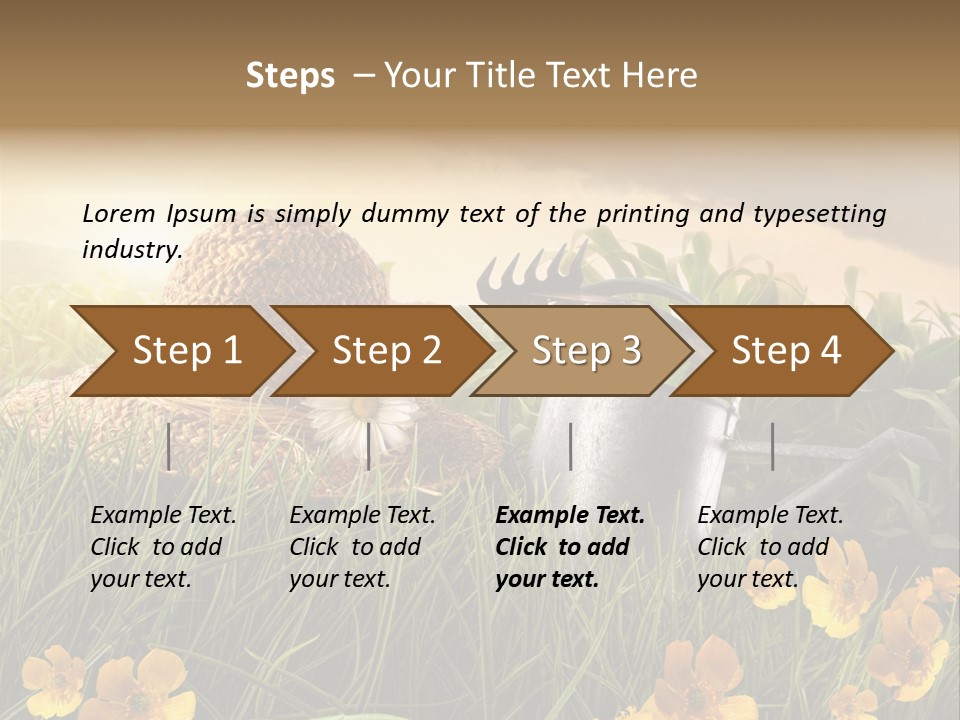 Colorful Summertime Plant PowerPoint Template