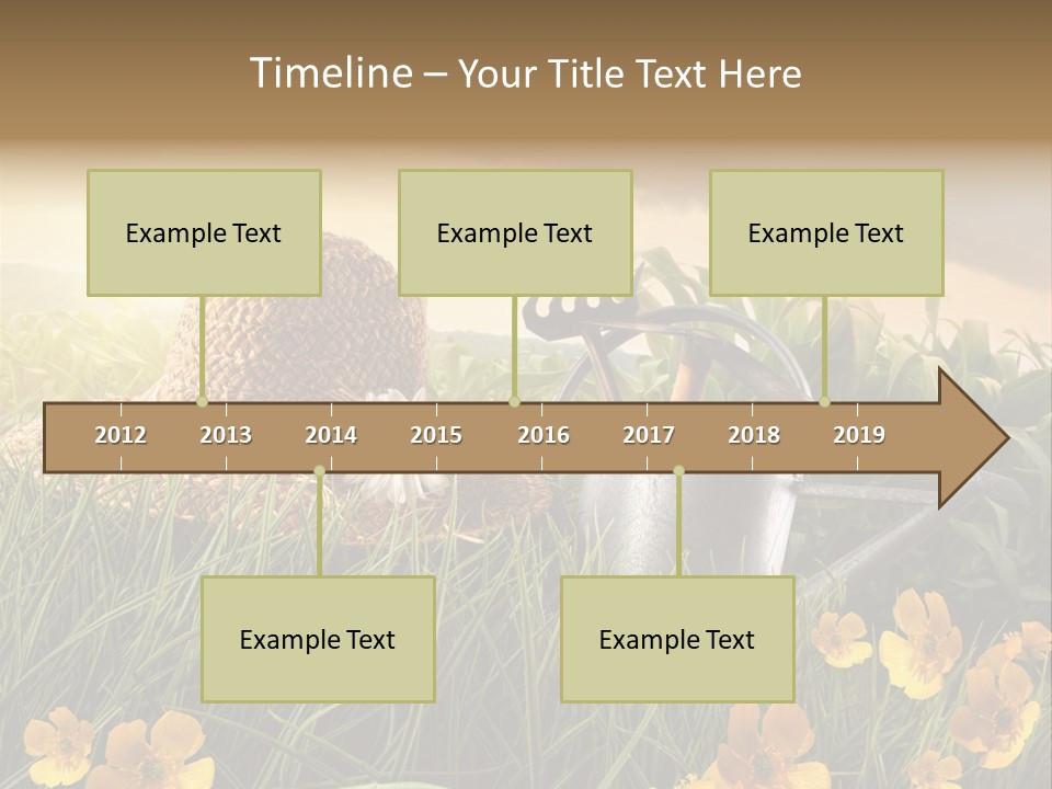 Colorful Summertime Plant PowerPoint Template