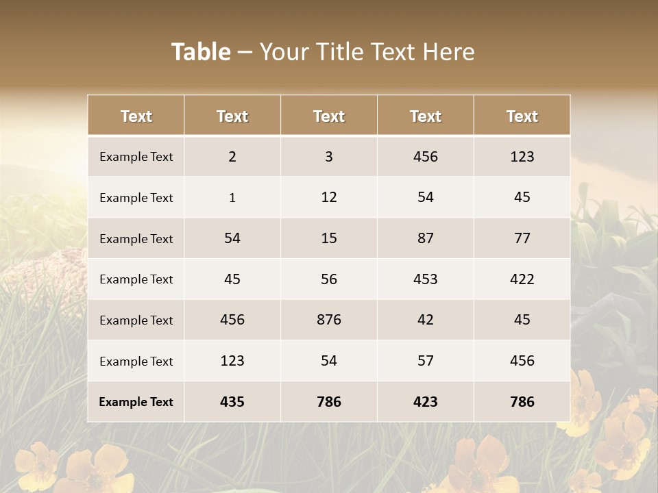 Colorful Summertime Plant PowerPoint Template
