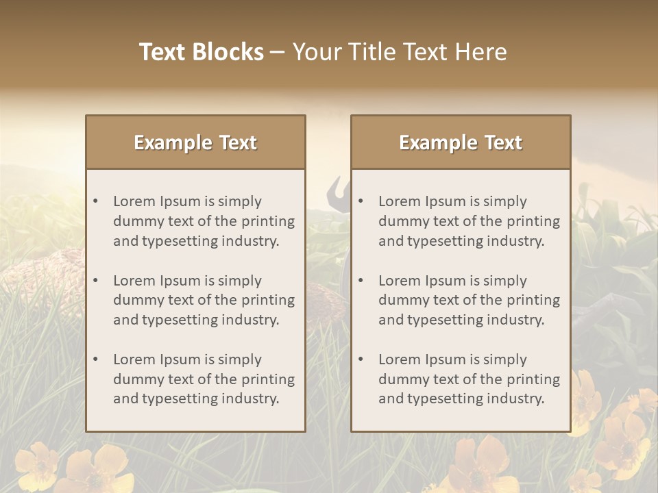 Colorful Summertime Plant PowerPoint Template