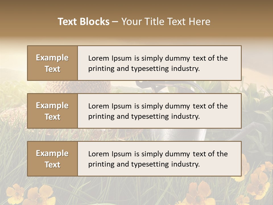 Colorful Summertime Plant PowerPoint Template