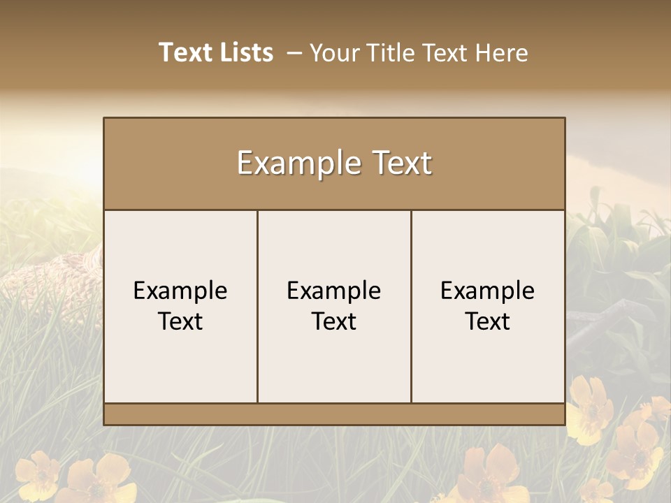 Colorful Summertime Plant PowerPoint Template