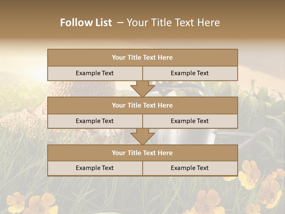 Colorful Summertime Plant PowerPoint Template