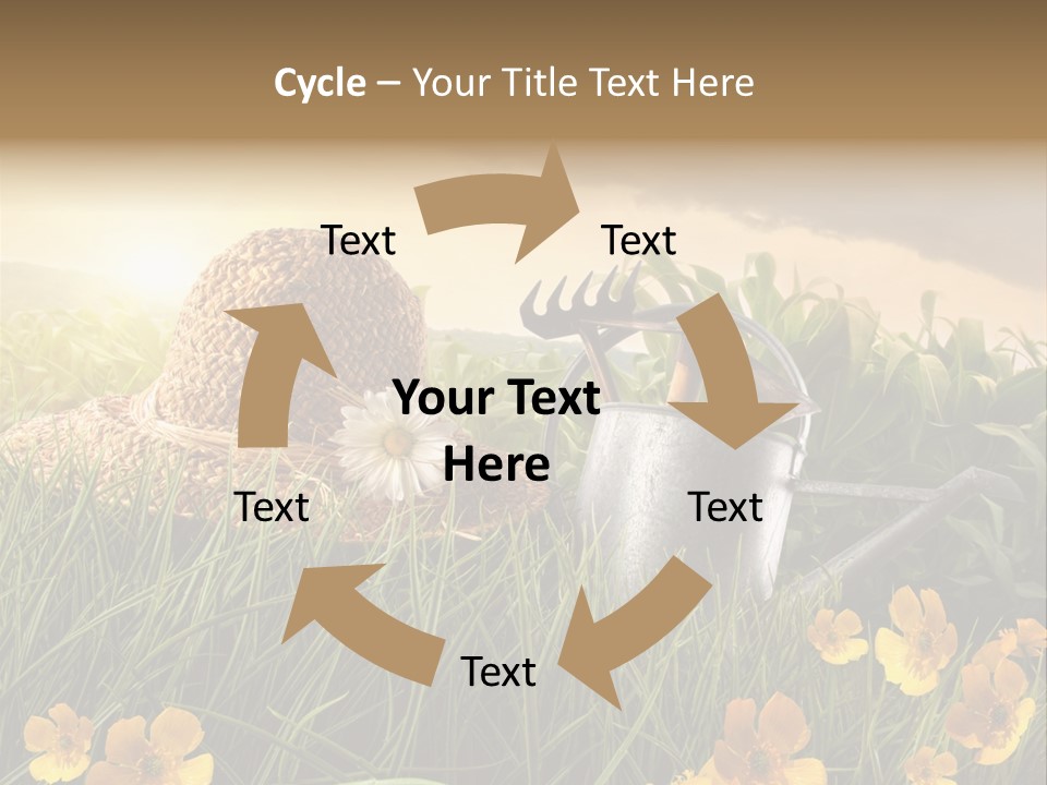 Colorful Summertime Plant PowerPoint Template