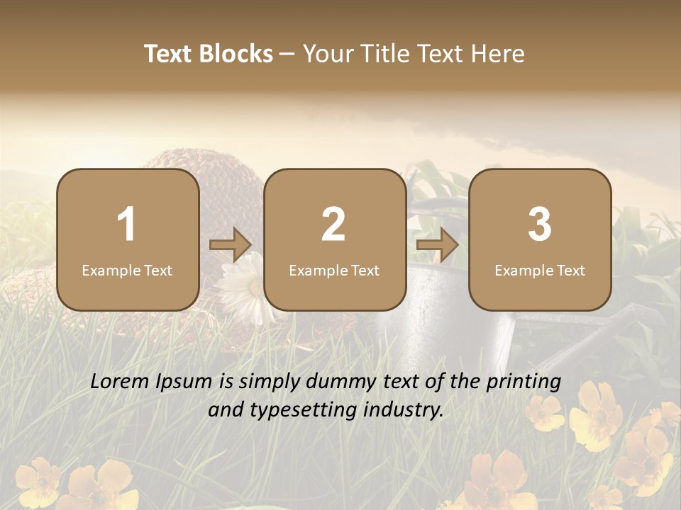 Colorful Summertime Plant PowerPoint Template