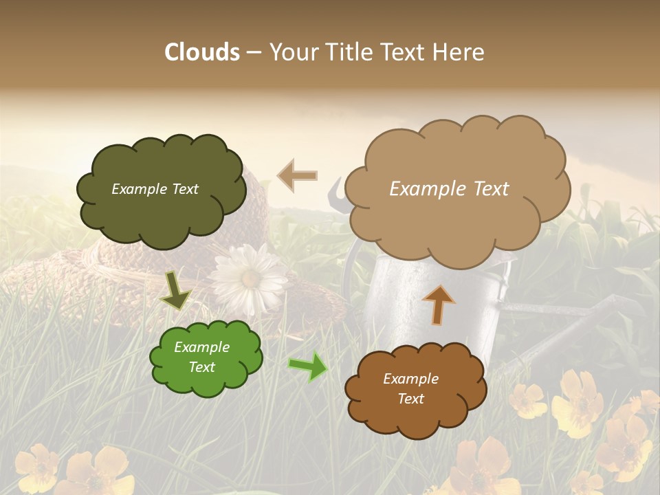 Colorful Summertime Plant PowerPoint Template