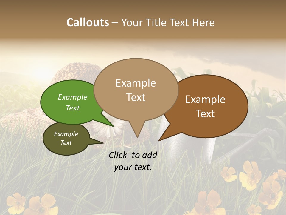 Colorful Summertime Plant PowerPoint Template