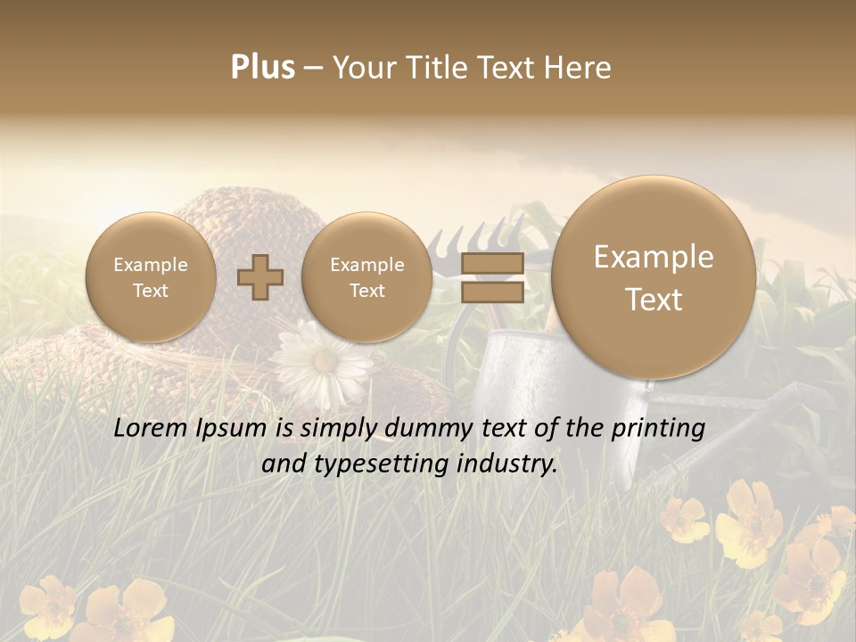 Colorful Summertime Plant PowerPoint Template