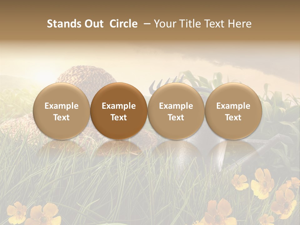 Colorful Summertime Plant PowerPoint Template