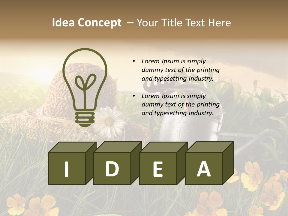 Colorful Summertime Plant PowerPoint Template