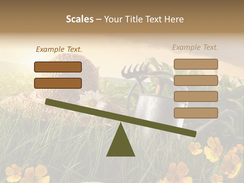 Colorful Summertime Plant PowerPoint Template