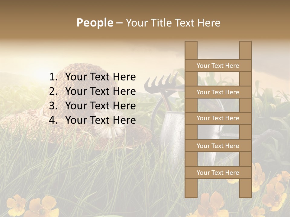 Colorful Summertime Plant PowerPoint Template