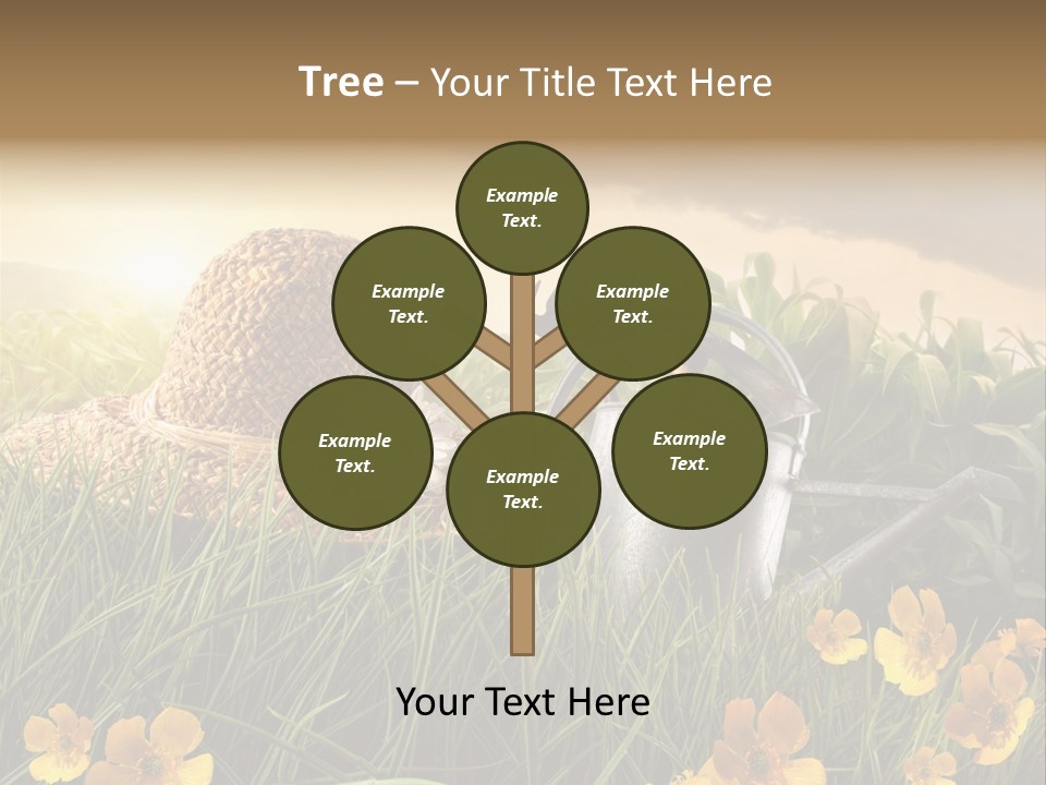 Colorful Summertime Plant PowerPoint Template