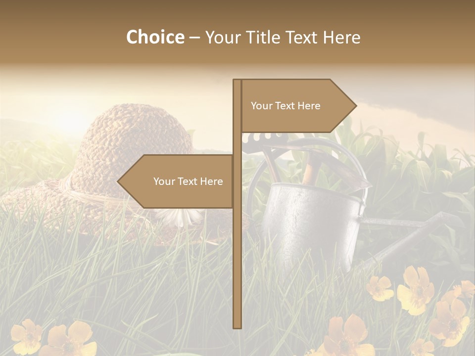 Colorful Summertime Plant PowerPoint Template