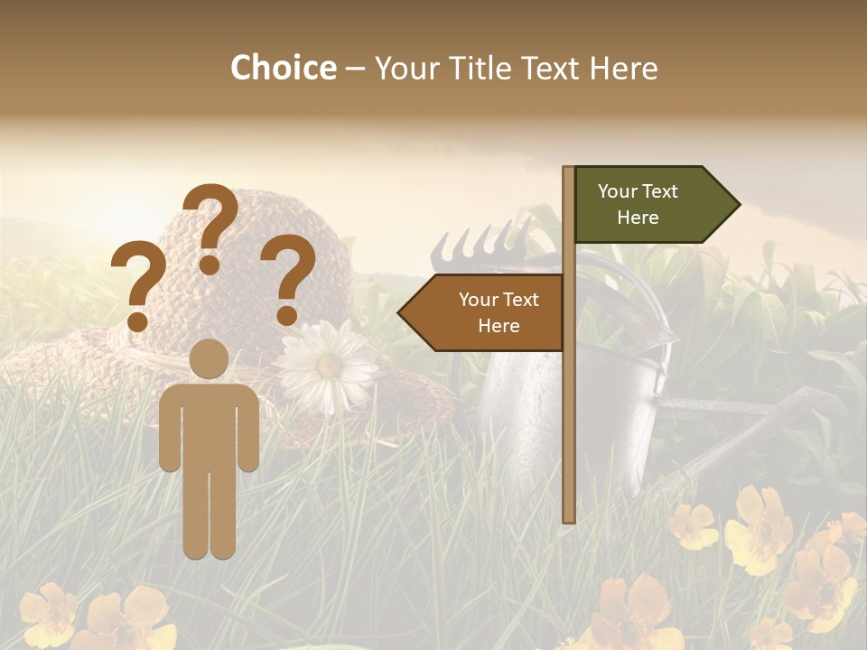 Colorful Summertime Plant PowerPoint Template