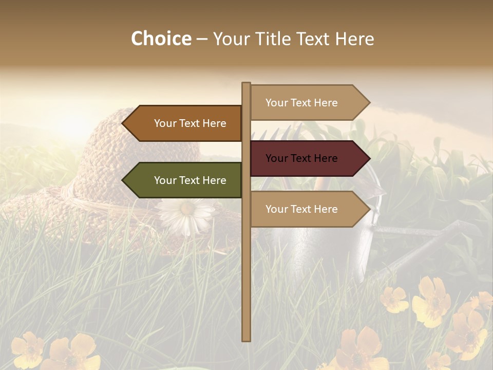 Colorful Summertime Plant PowerPoint Template