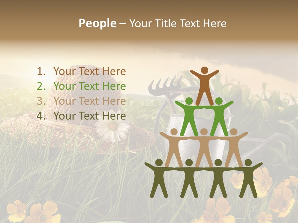 Colorful Summertime Plant PowerPoint Template