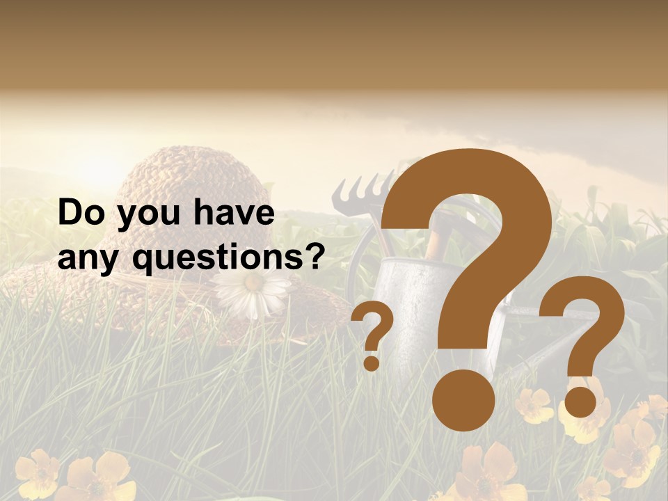 Colorful Summertime Plant PowerPoint Template