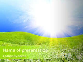 Season Flower Lawn PowerPoint Template