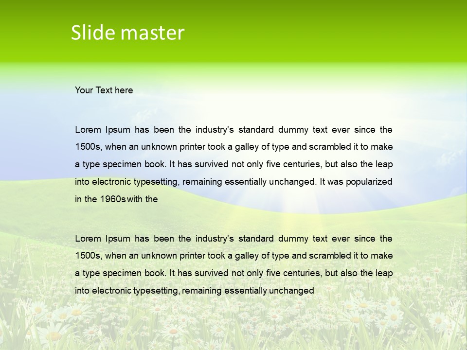 Season Flower Lawn PowerPoint Template