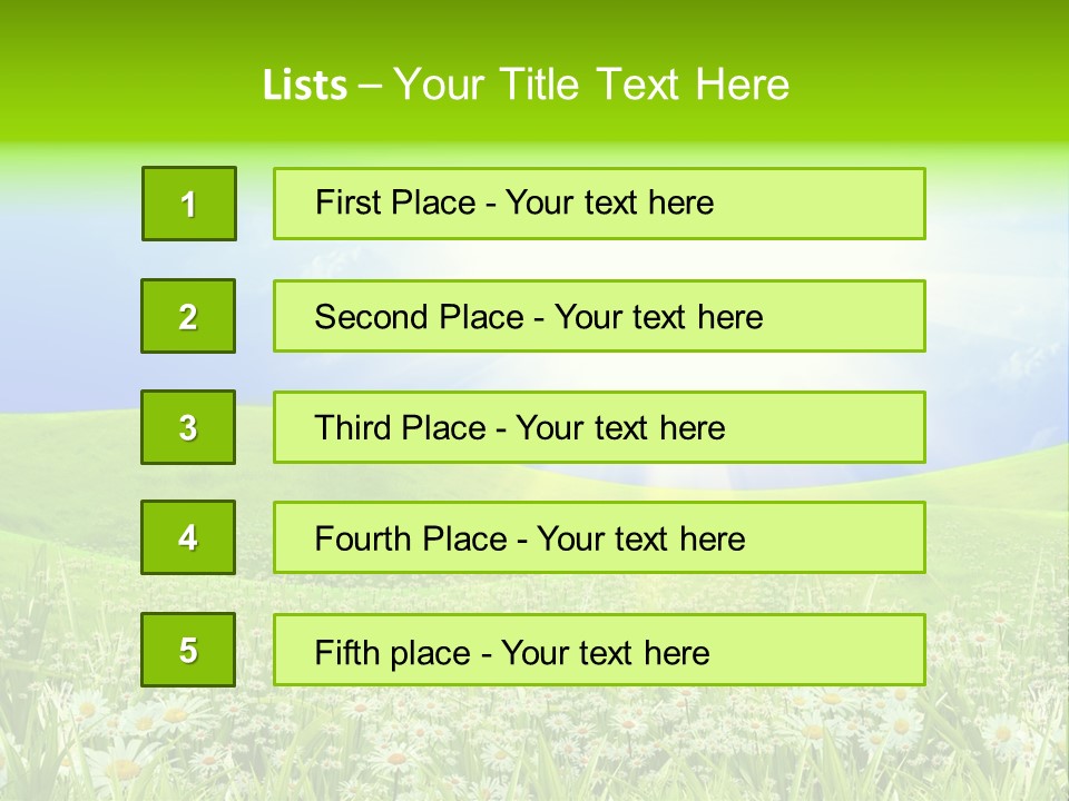 Season Flower Lawn PowerPoint Template