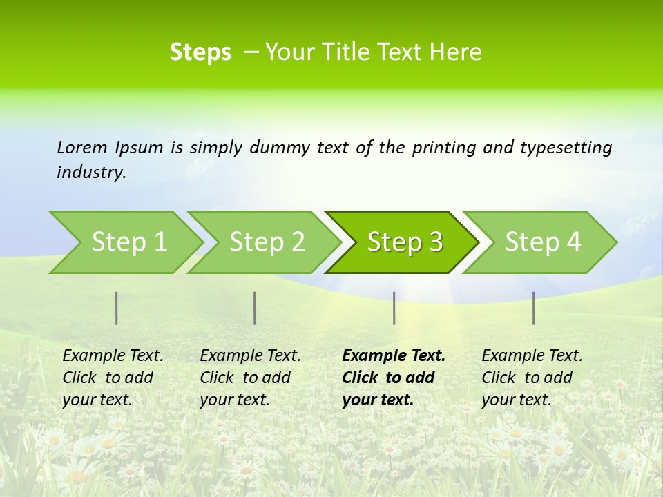 Season Flower Lawn PowerPoint Template