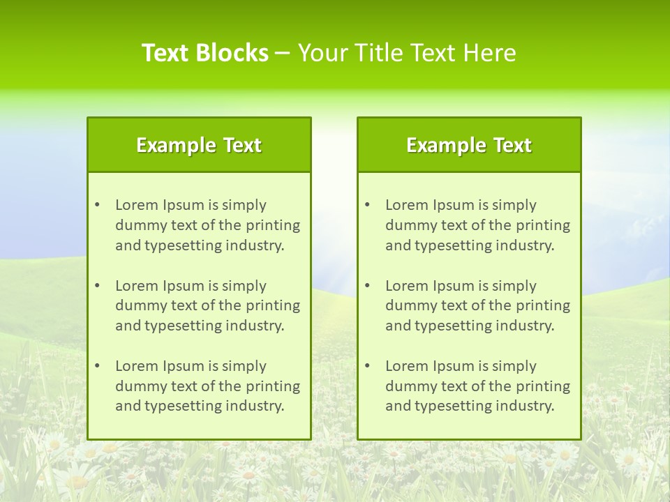 Season Flower Lawn PowerPoint Template