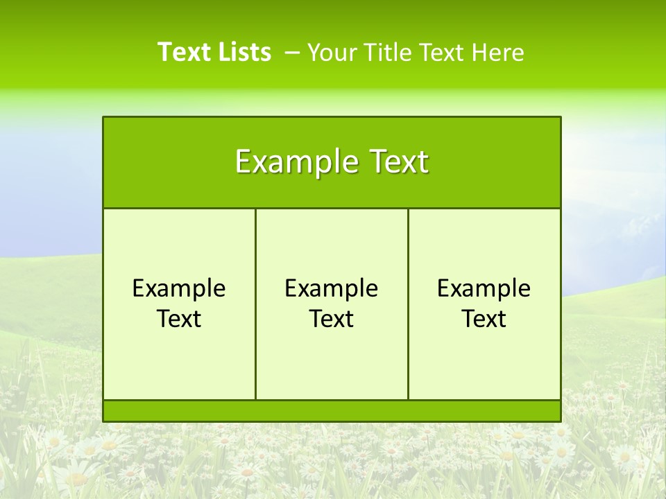 Season Flower Lawn PowerPoint Template