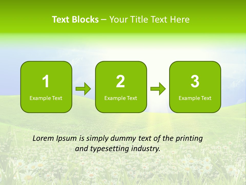 Season Flower Lawn PowerPoint Template