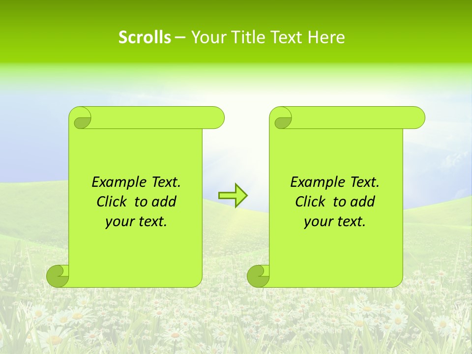 Season Flower Lawn PowerPoint Template