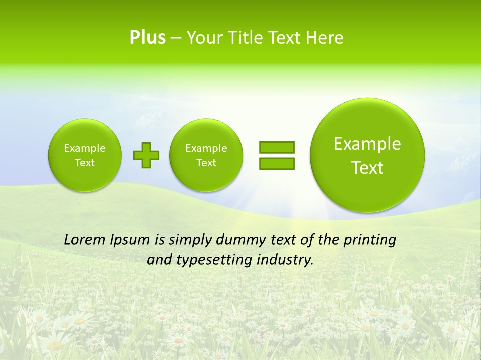 Season Flower Lawn PowerPoint Template