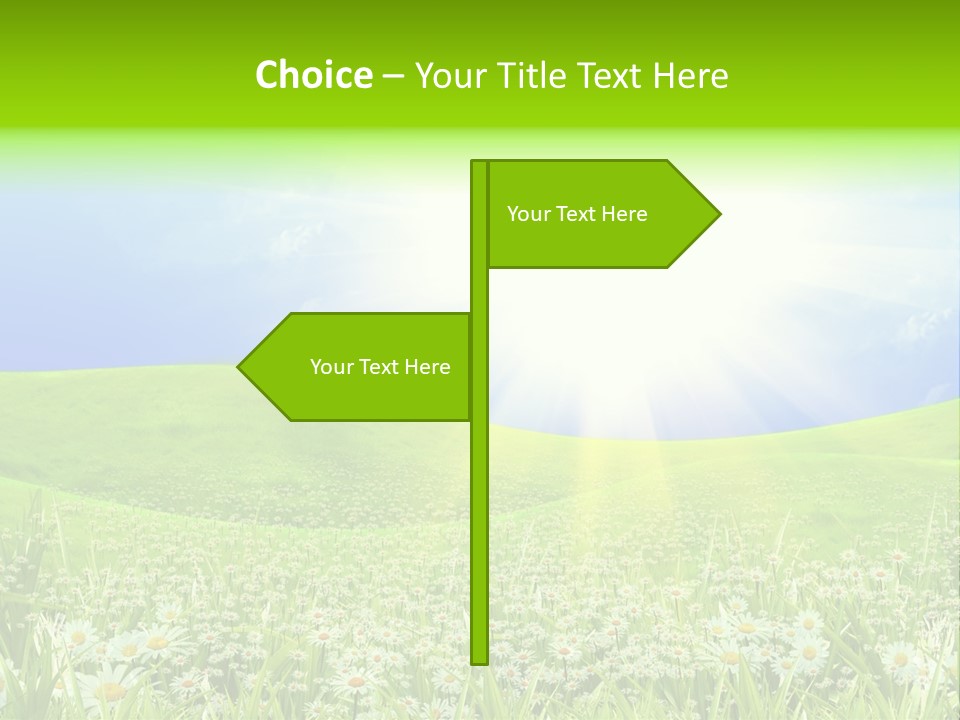 Season Flower Lawn PowerPoint Template