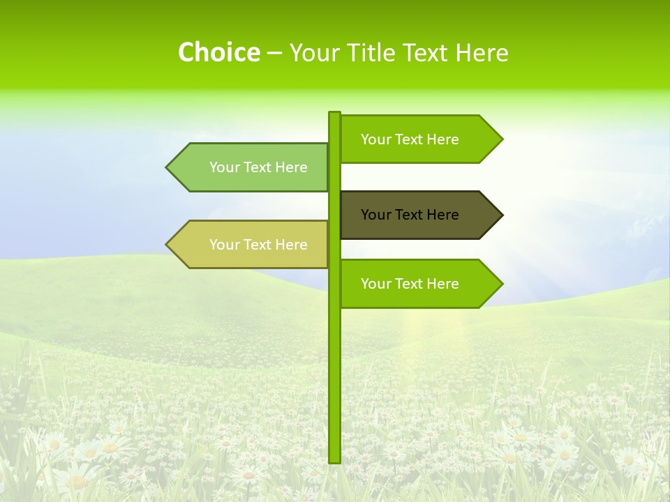 Season Flower Lawn PowerPoint Template