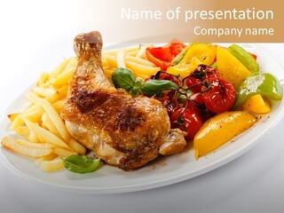 Menu Nutrient Dining PowerPoint Template