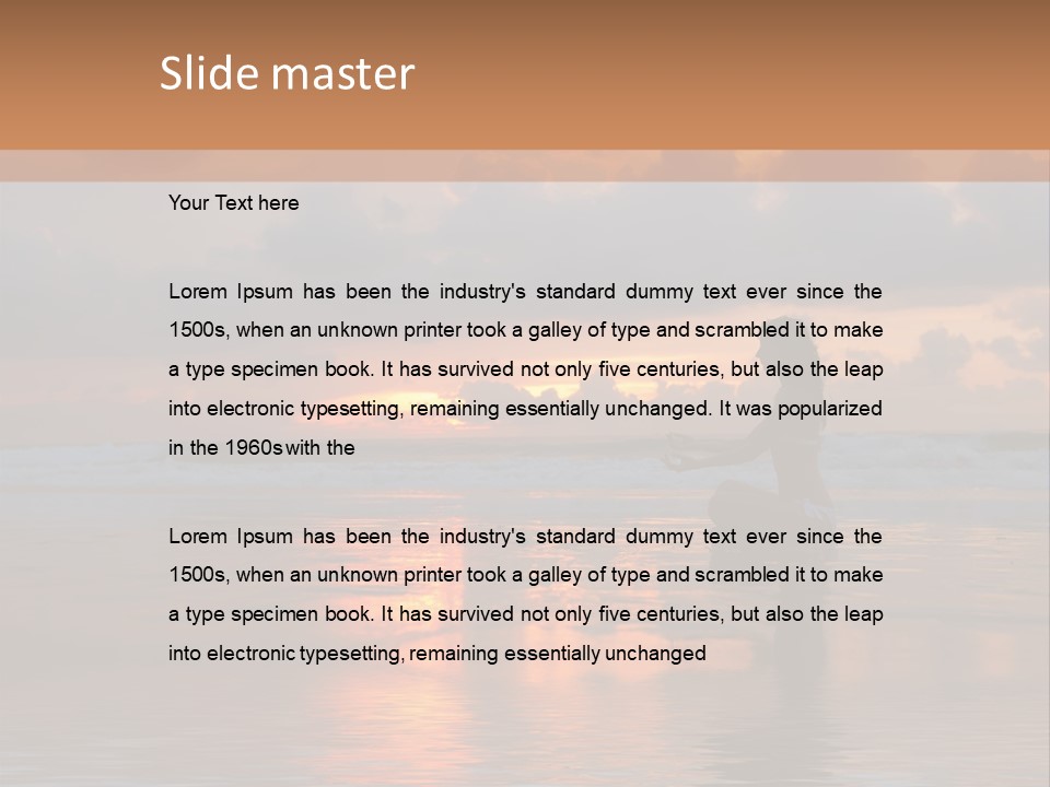 Sunset Cloud Vacation PowerPoint Template