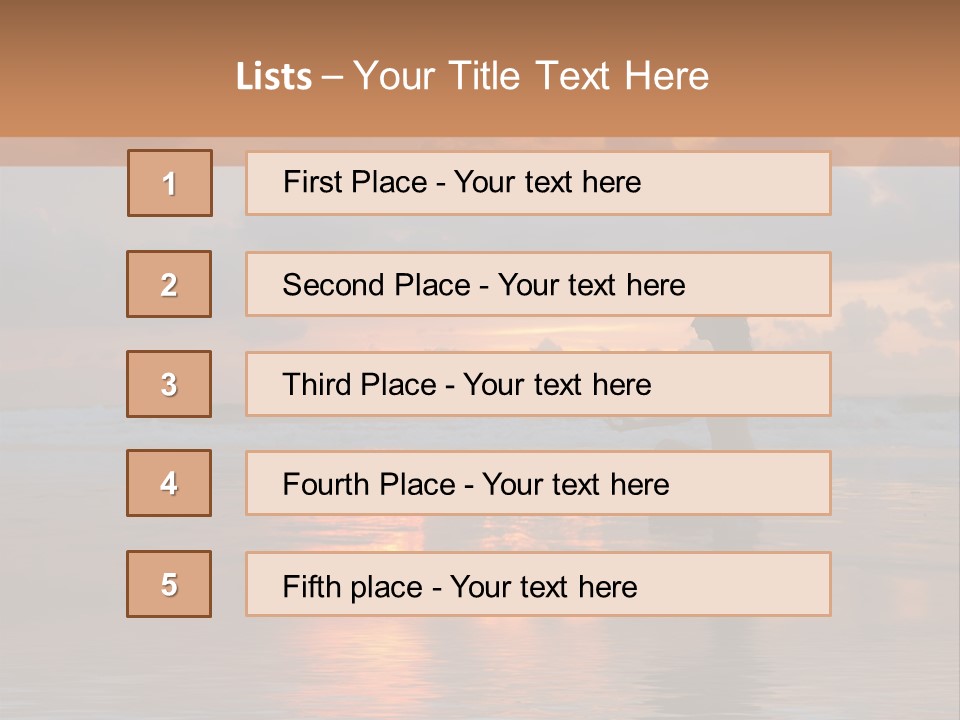 Sunset Cloud Vacation PowerPoint Template