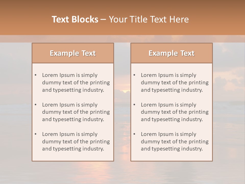 Sunset Cloud Vacation PowerPoint Template