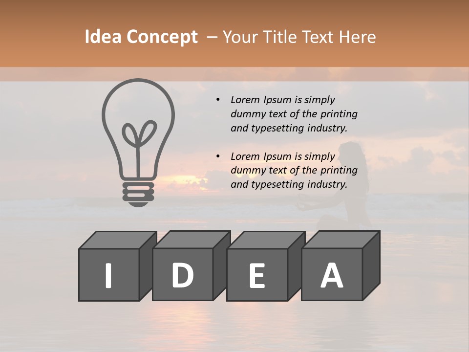 Sunset Cloud Vacation PowerPoint Template