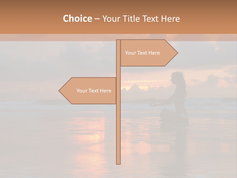 Sunset Cloud Vacation PowerPoint Template