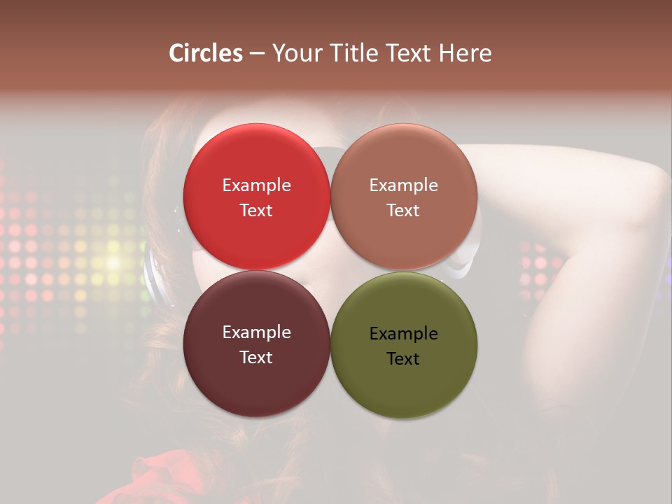 Young Club Girl PowerPoint Template