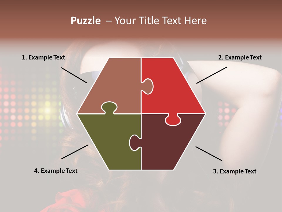 Young Club Girl PowerPoint Template