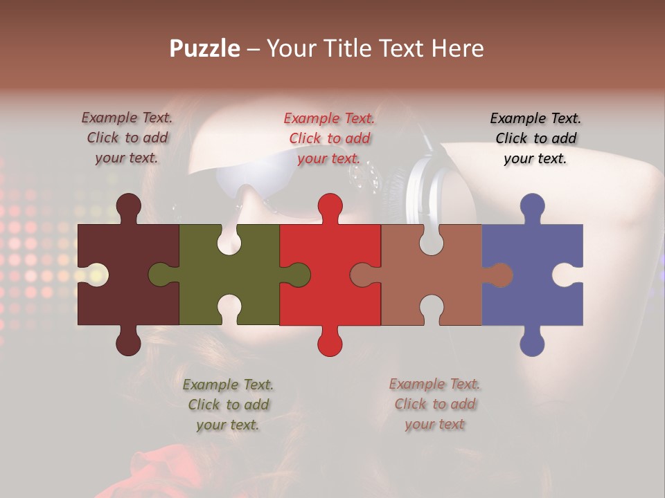 Young Club Girl PowerPoint Template