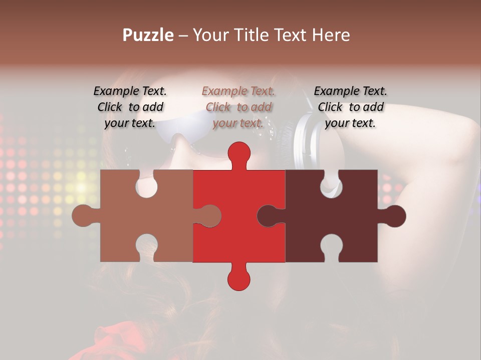 Young Club Girl PowerPoint Template