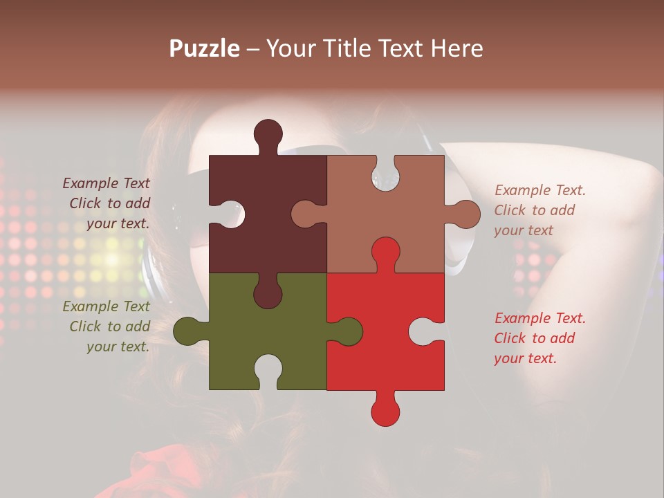 Young Club Girl PowerPoint Template