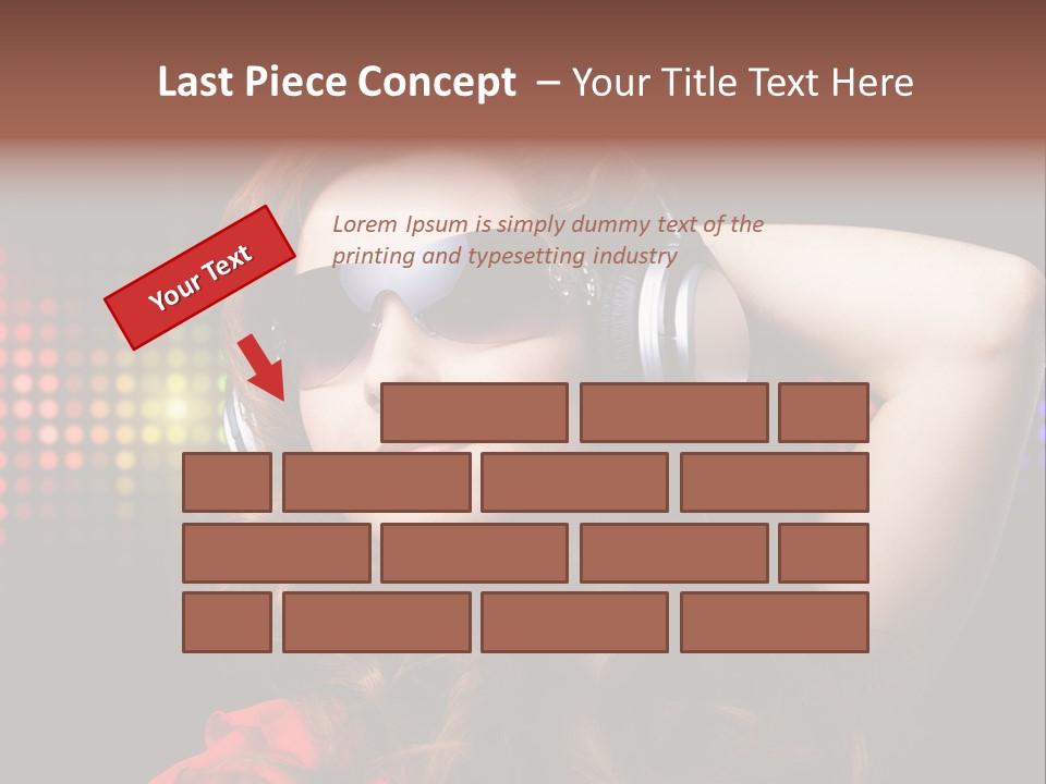 Young Club Girl PowerPoint Template