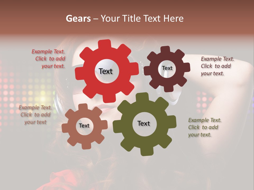 Young Club Girl PowerPoint Template