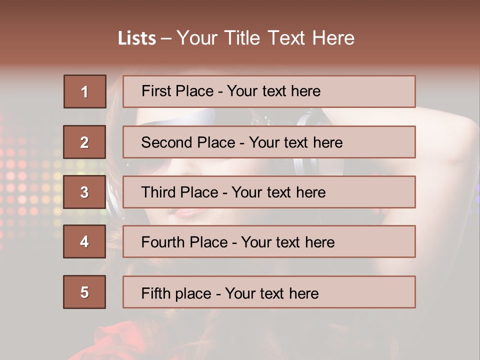 Young Club Girl PowerPoint Template
