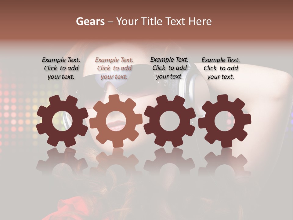 Young Club Girl PowerPoint Template