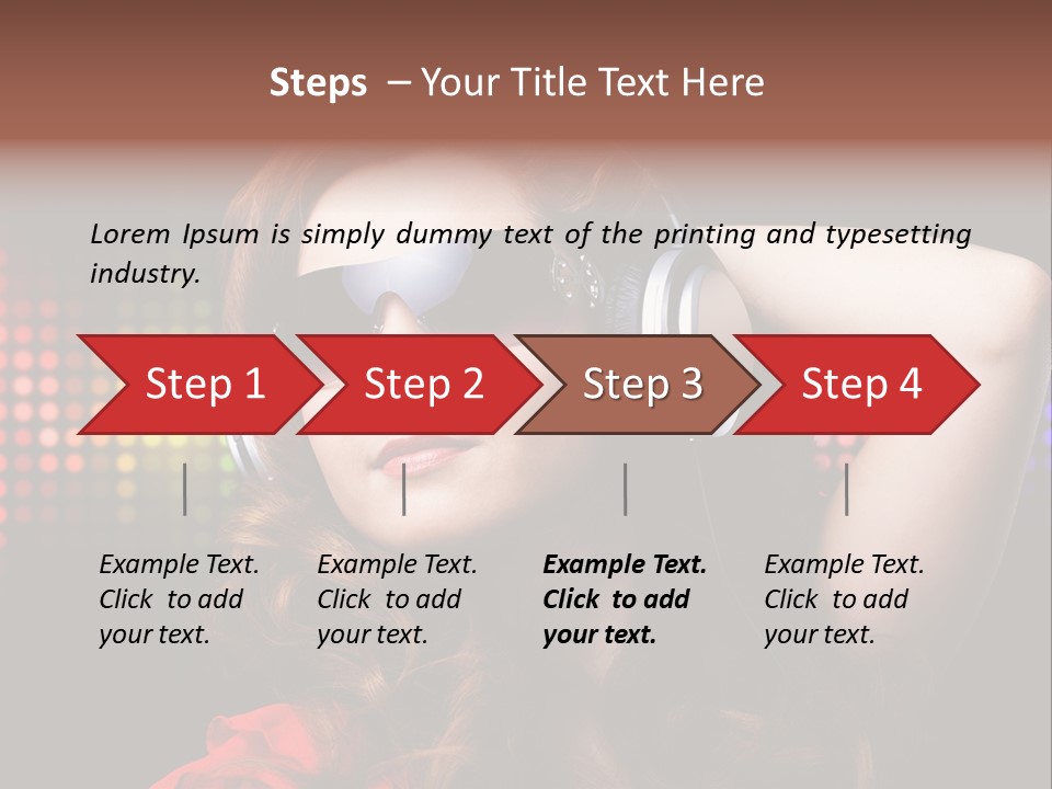 Young Club Girl PowerPoint Template